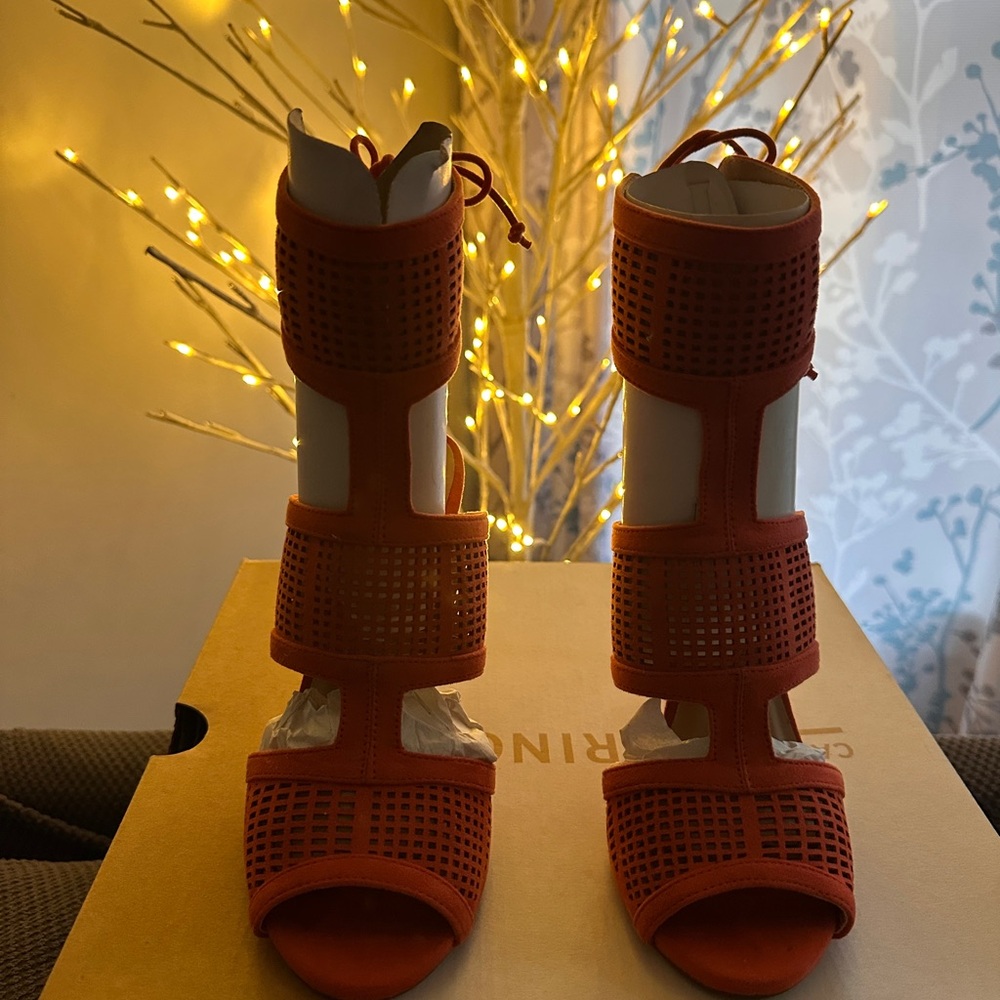 Call It Spring Vibrant Orange Heels